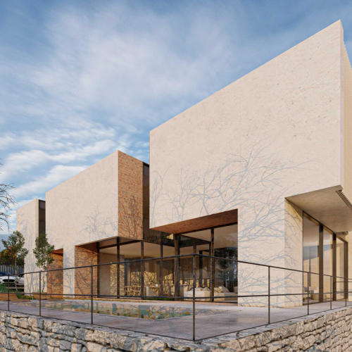 Contemporary villa design of Villa No.14 by GRID Architecture Office in Sadra, Shiraz, Iran.