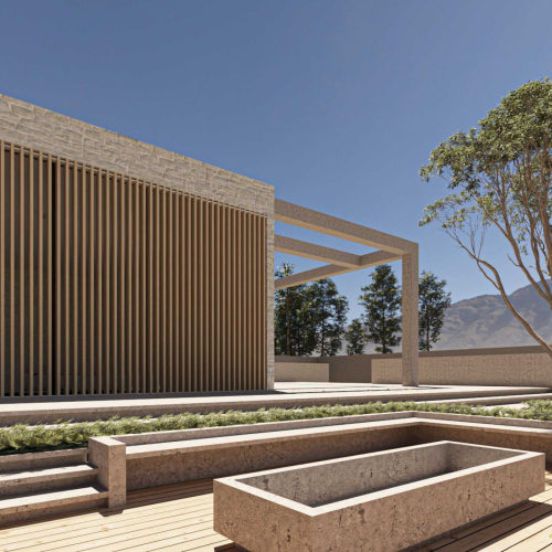 Contemporary villa design of Villa No.12 by GRID Architecture Office in Estakhr Town, Shiraz, Iran.