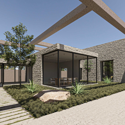 Contemporary villa design of Villa No.12 by GRID Architecture Office in Estakhr Town, Shiraz, Iran.
